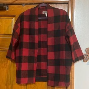 The Hanger Red Buffalo Plaid Shacket — Red&Black, Size Large